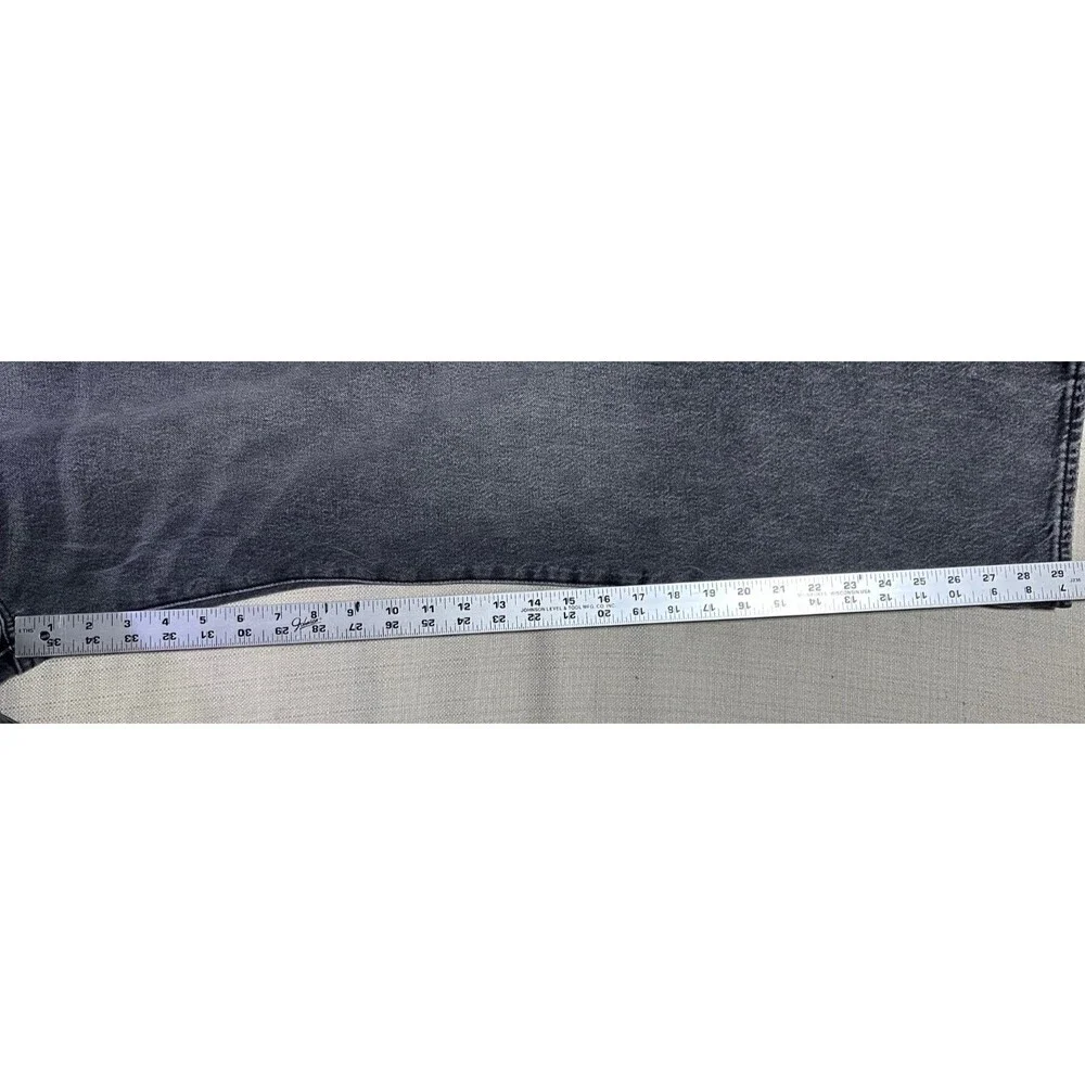 Levi's Men's 501 36x30 Original Straight Fit Jeans Big E Selvedge Washed Black